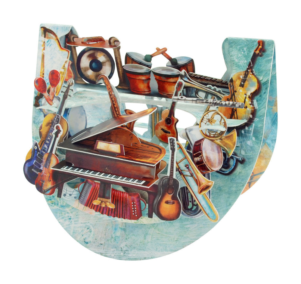 Felicitare 3D PopnRock Instrumente muzicale