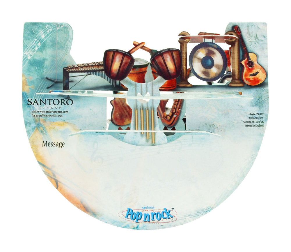 Felicitare 3D PopnRock Instrumente muzicale