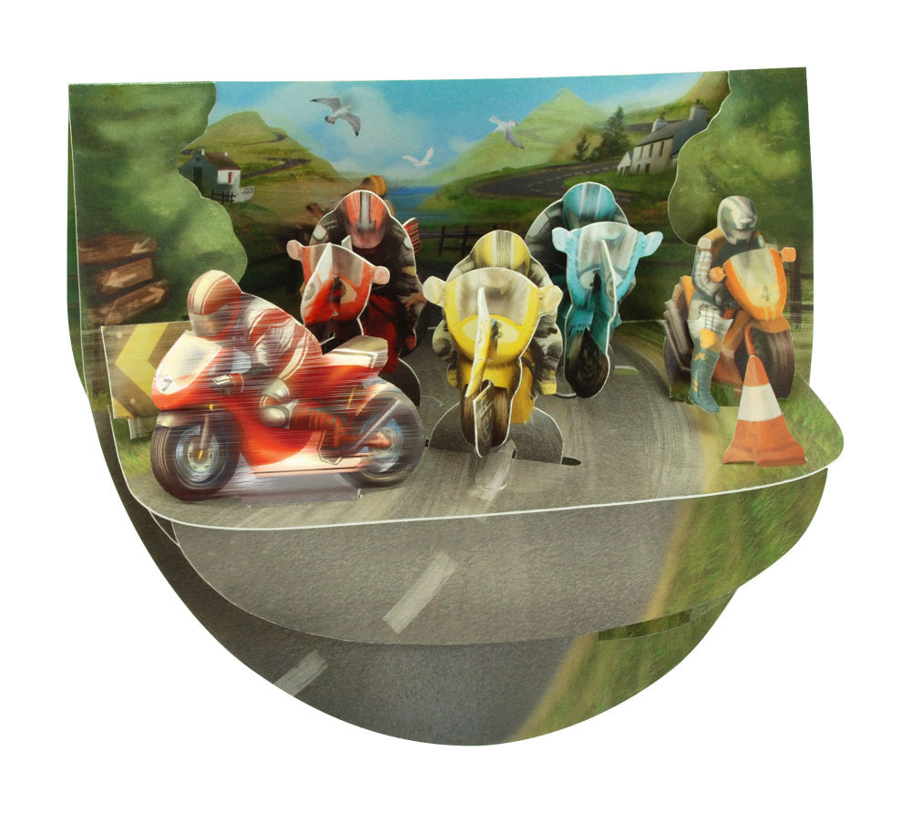 Felicitare 3D PopnRock Motociclisti