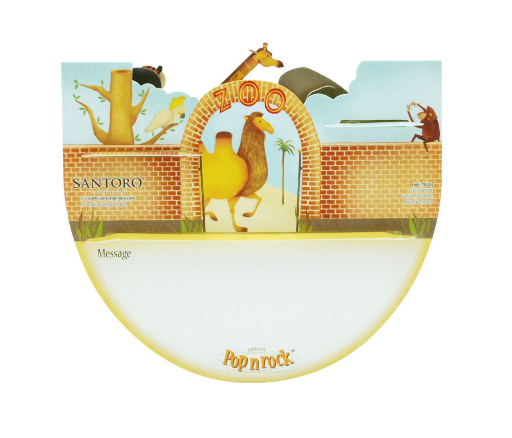 Felicitare 3D PopnRock Animale de la Zoo