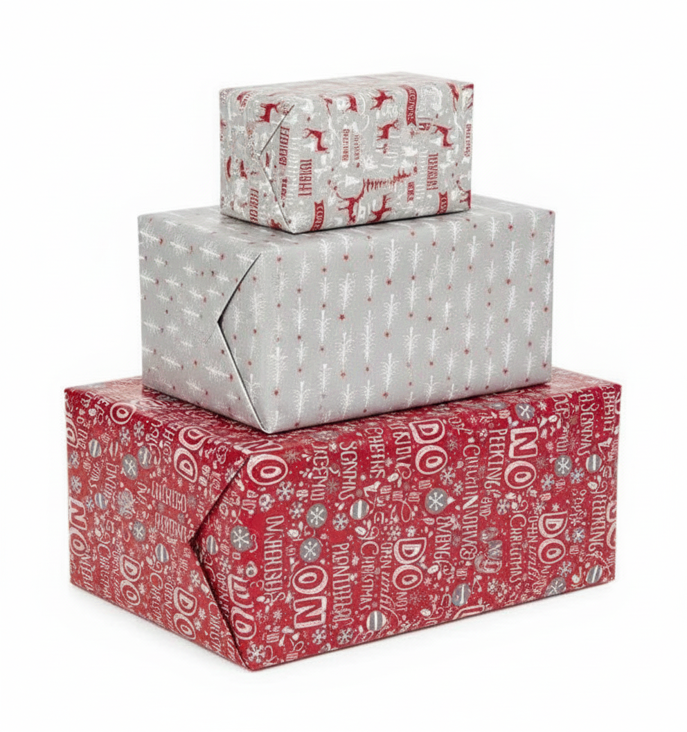 Hârtie de împachetat Crăciun nostalgic – 5 Metri de eleganță