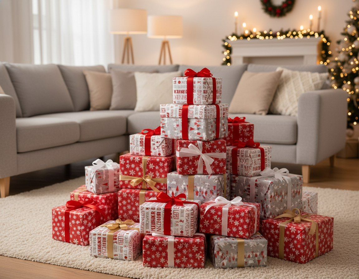 Hârtie de împachetat Seara de Ajun – 5 metri de mister autentic pentru cadourile tale