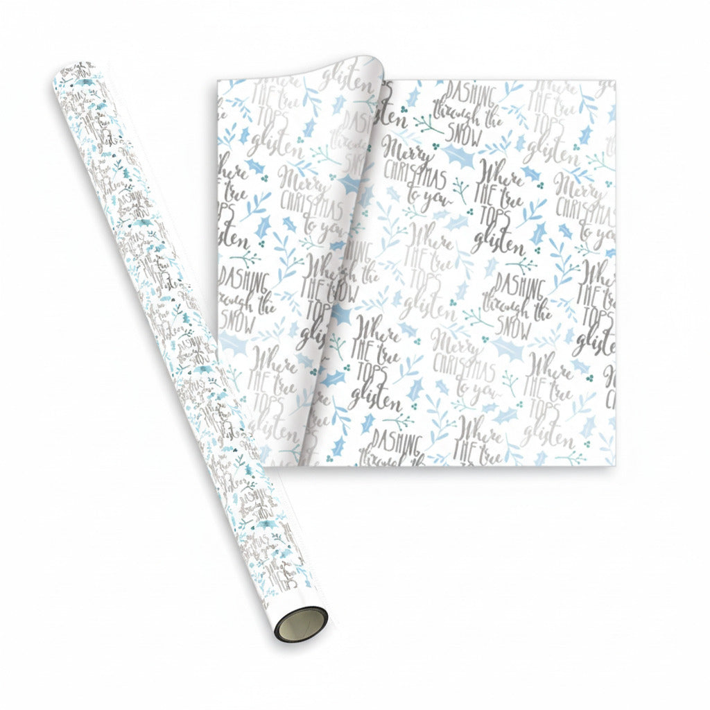 Hartie de impachetat efect folie model iarna