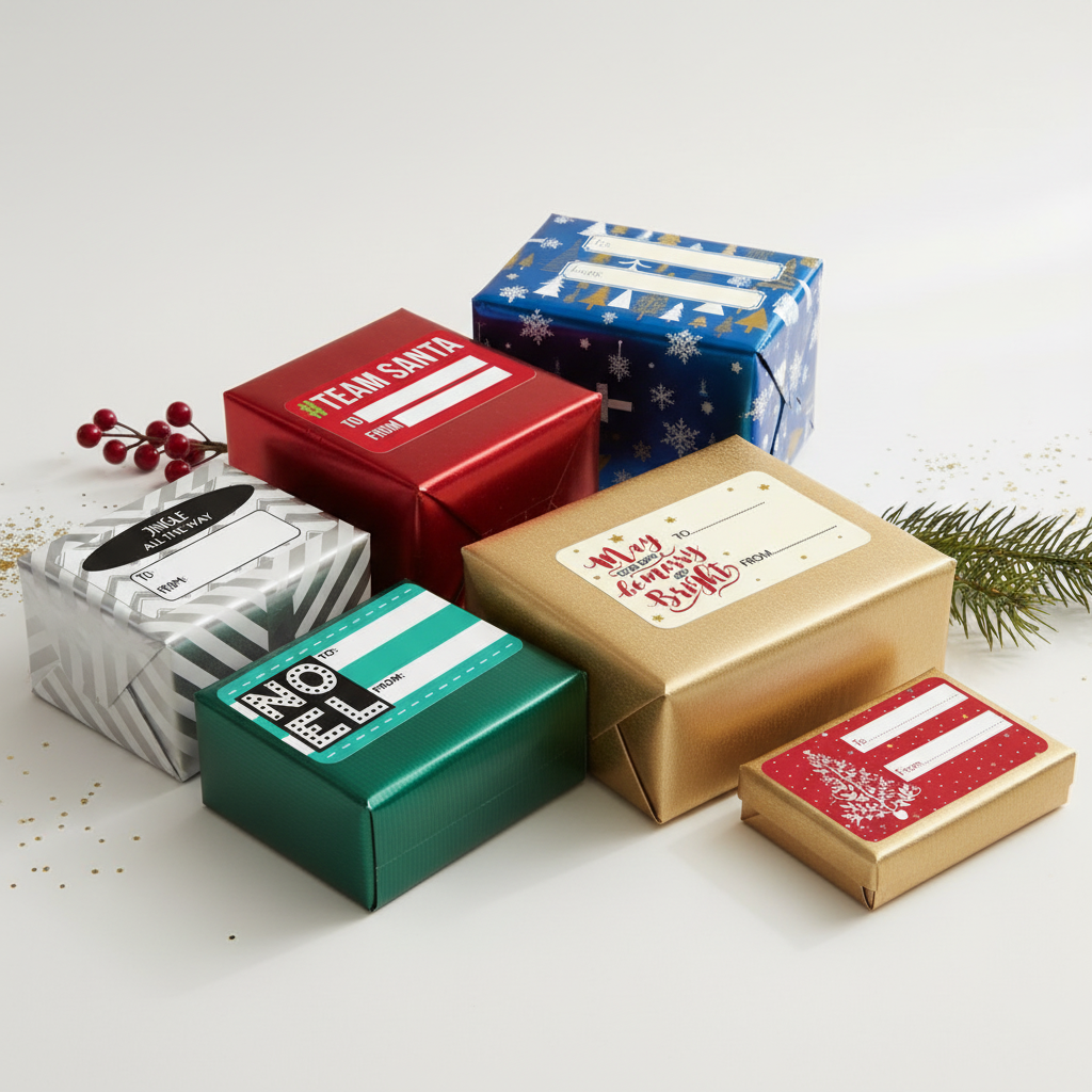 Etichete cadouri ce Craciun de pus pe cadouri - 150 buc