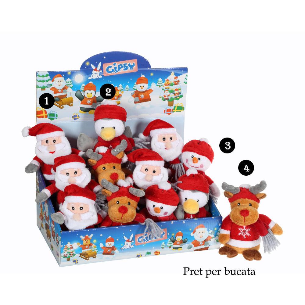 Mos Sarbatori si prietenii - jucarie de plus cu sunet 16 cm - Nitzi.ro