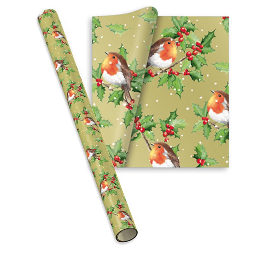 XAJGW100-1 Hartie de impachetat cadourile de Craciun cu vrabiute