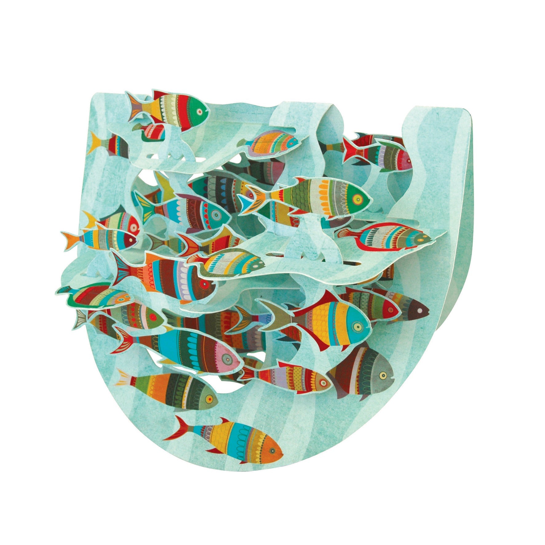 Felicitare 3D PopnRock - Banc de pesti