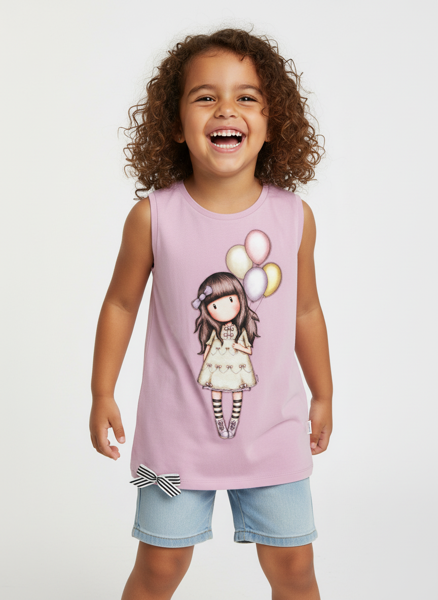 Maiou copii Gorjuss Birthday Wishes – 100% bumbac pentru fete de 8 ani