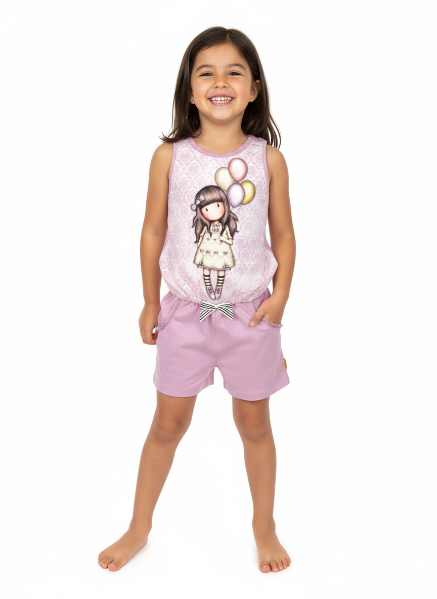 Salopetă pentru fetițe cu design Gorjuss, Birthday Wishes