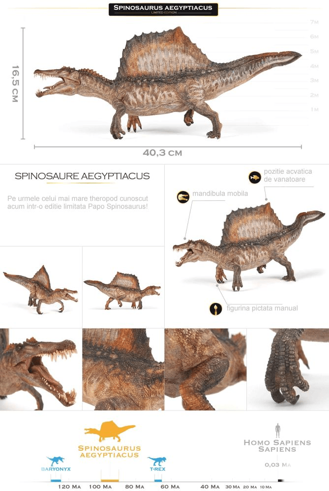 Figurina Aegypticus Spinosaurus Dinozaur - Nitzi.ro