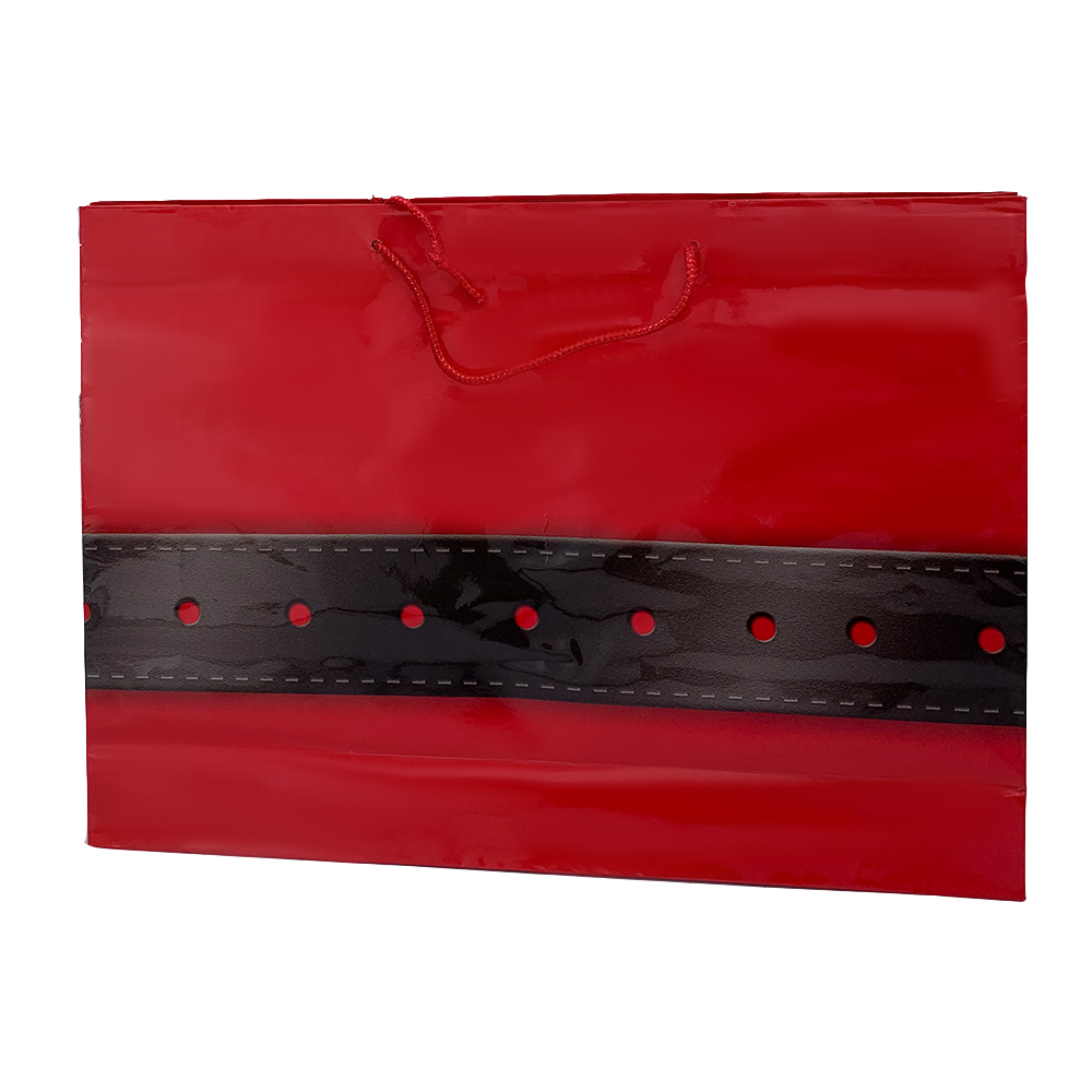 Punga pentru cadou de iarna centura lui Mos Sarbatori