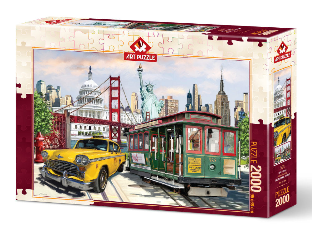 Puzzle 2000 piese - U.S.A. Collage