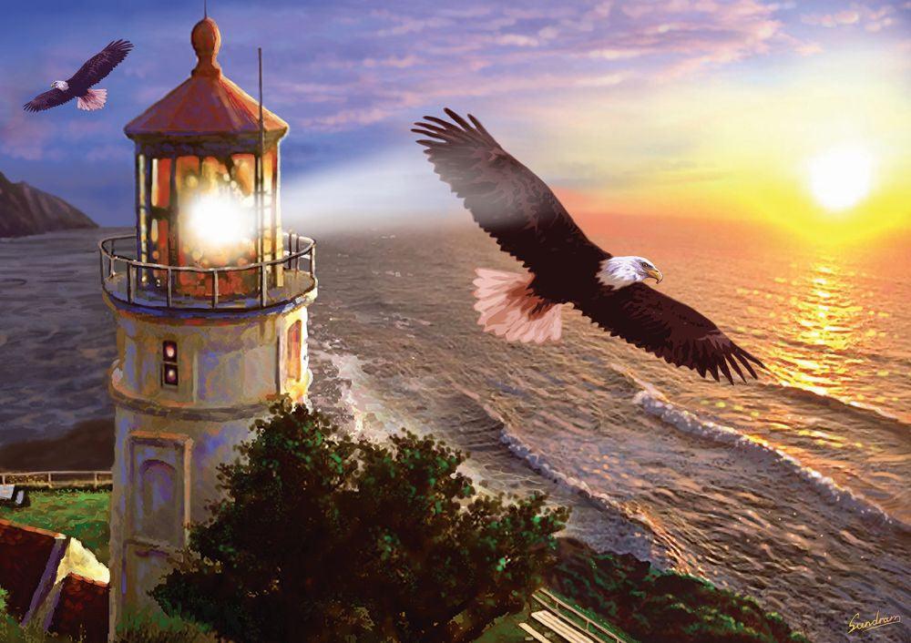 Puzzle 1000 piese - High Flight At The Sun Rise-Steve Sundram - Nitzi.ro