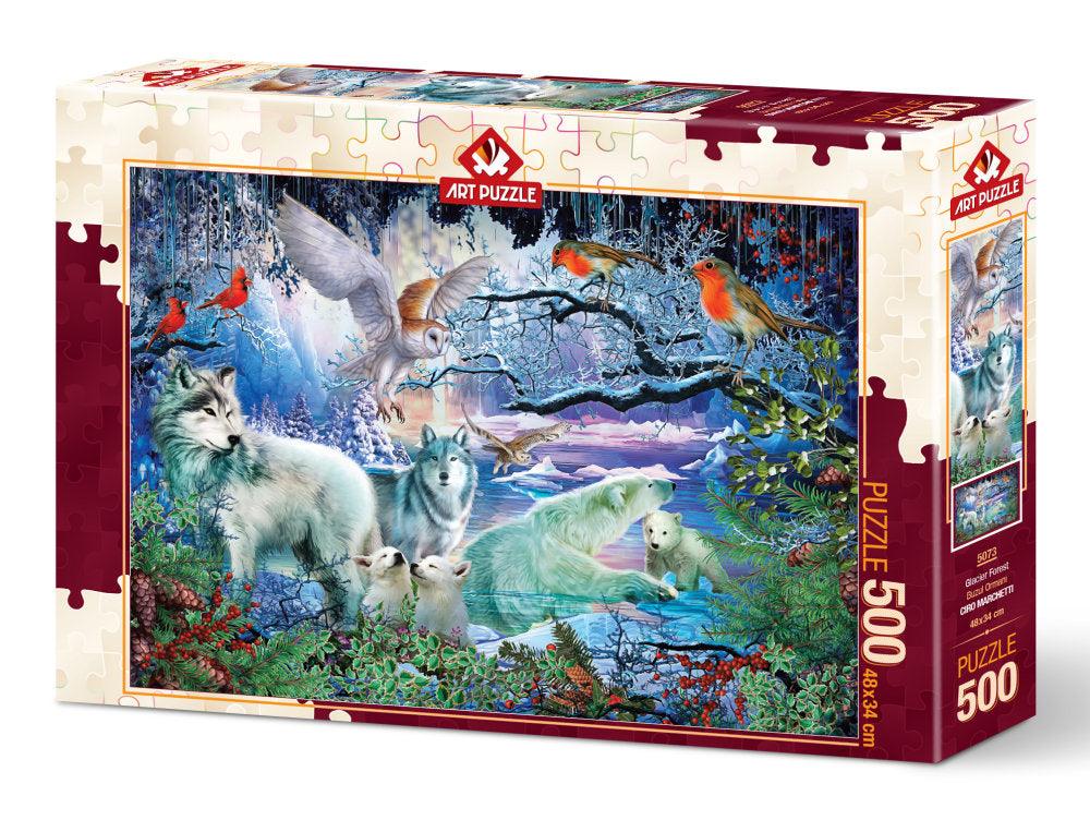 Puzzle 500 piese - Glacier Forest-Ciro Marchetti