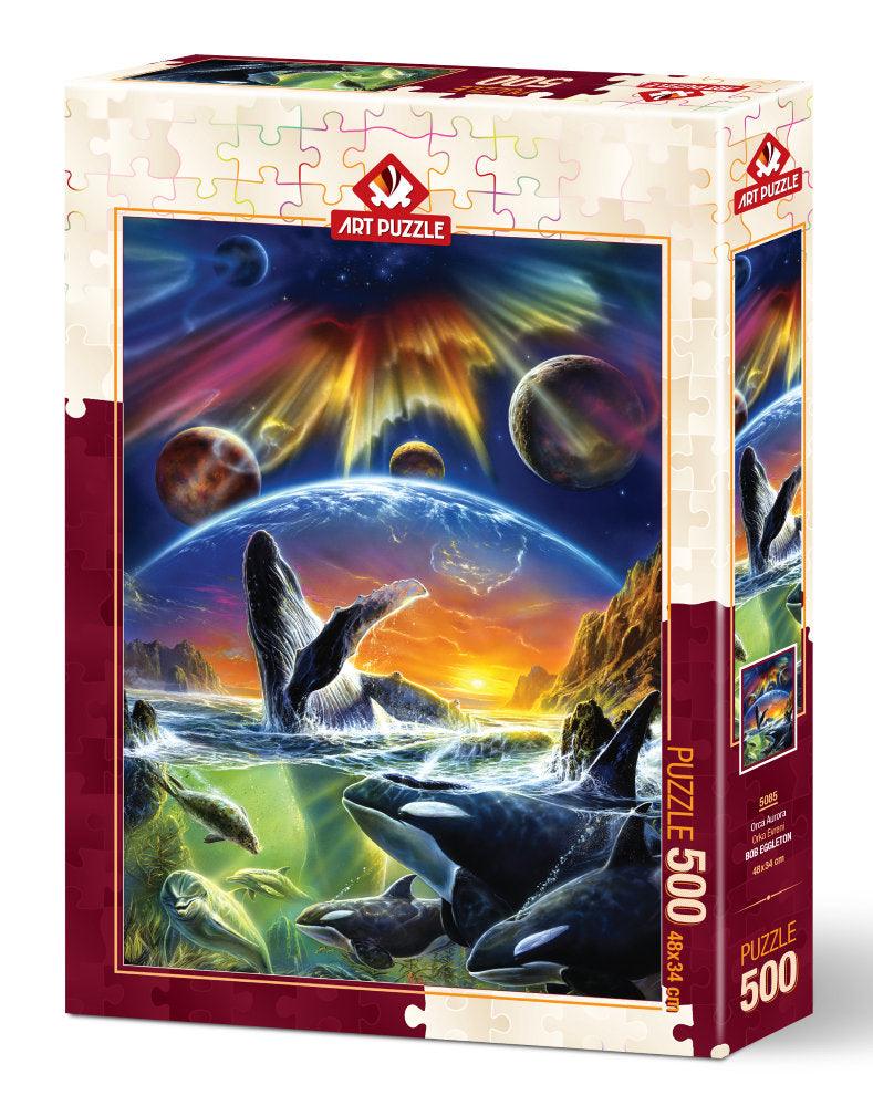 Puzzle 500 piese - Orca Aurora-Bob Eggleton