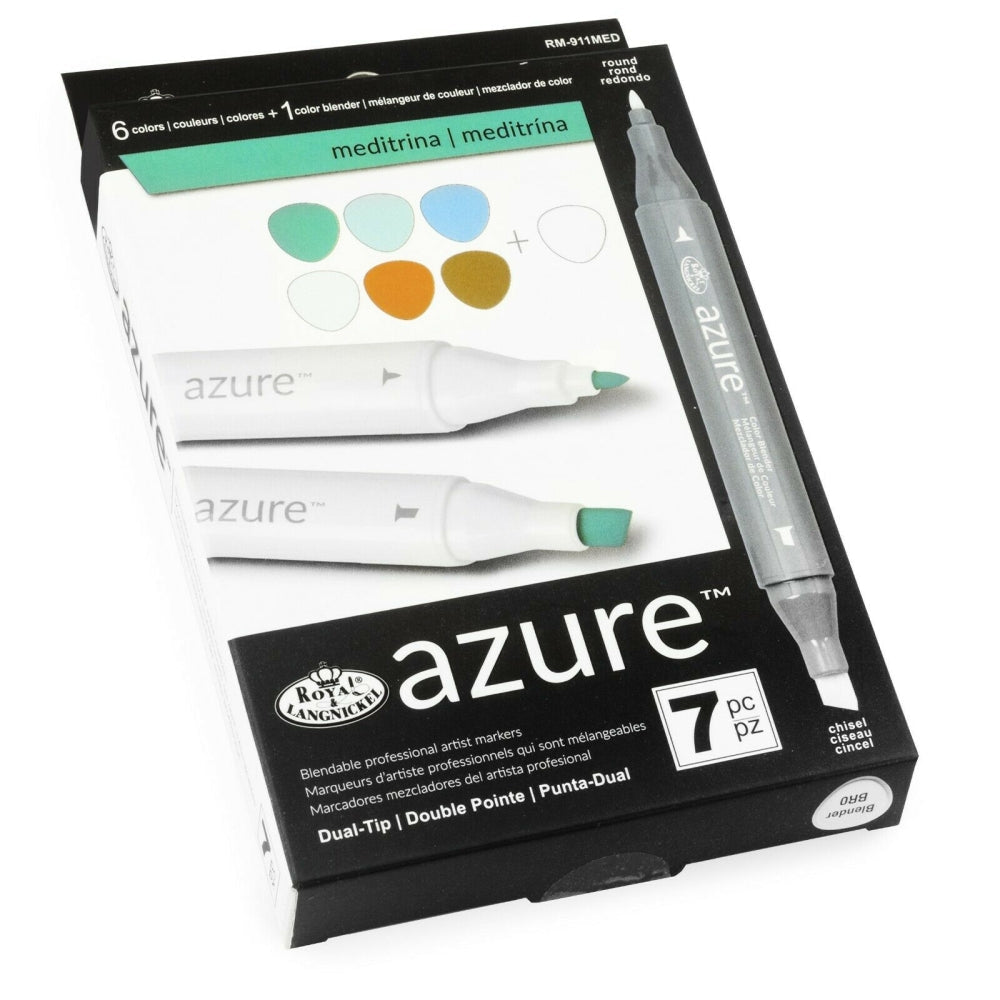Set 7 markere Royal & Langnickel Azure Culori metrina