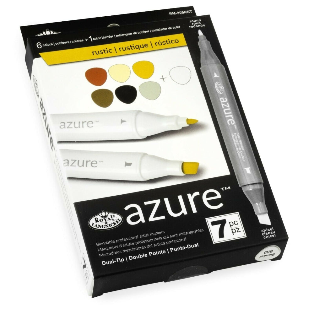 Set 7 markere Royal & Langnickel Azure Culori rustice