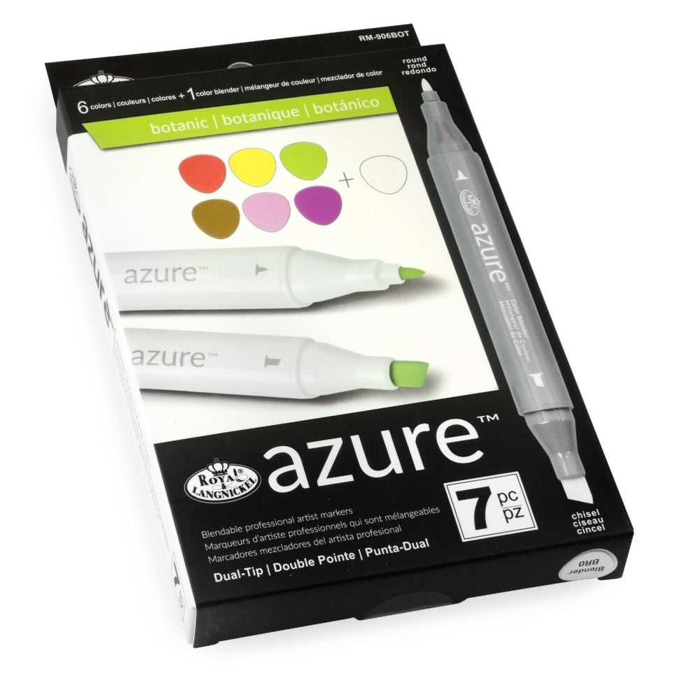 Set 7 markere Royal & Langnickel Azure Culori botanica