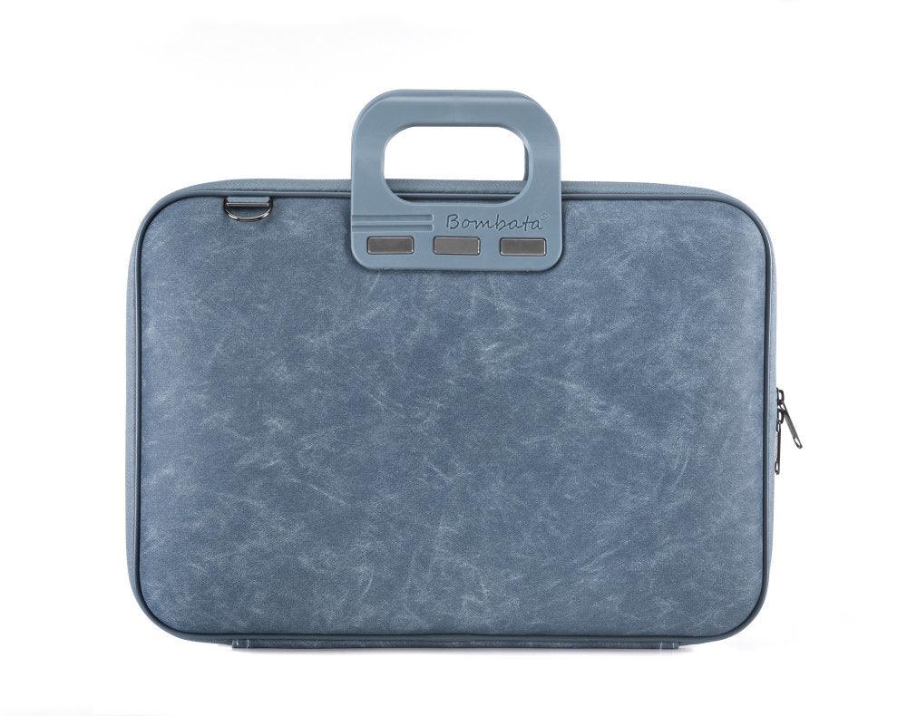 Geanta lux business laptop 15,6 Bombata Denim-BlueJeans - Nitzi.ro