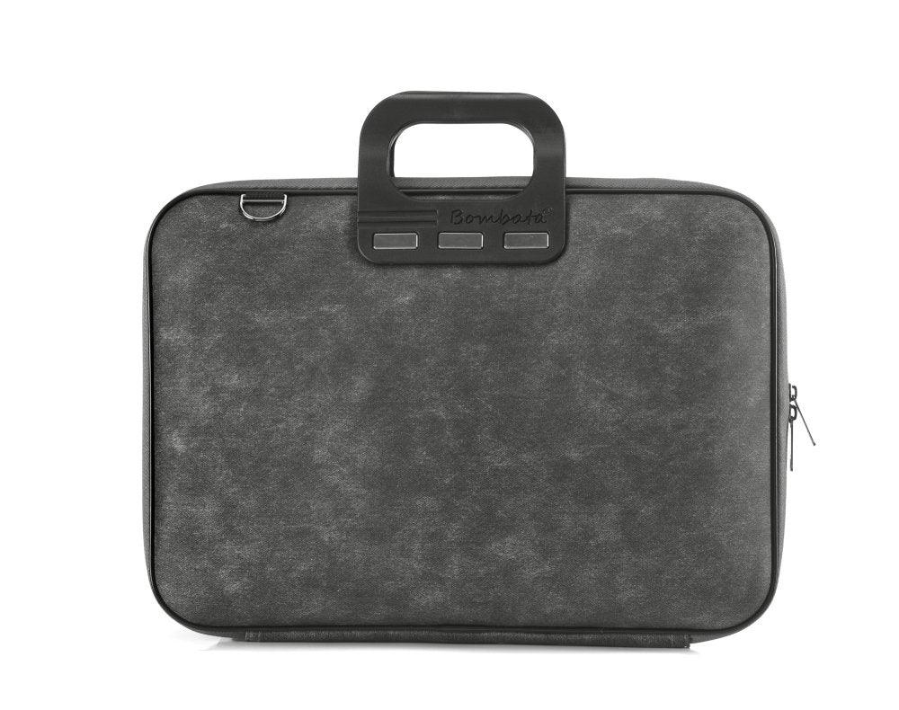 Geanta lux business laptop 15,6 Bombata Denim-Negru - Nitzi.ro