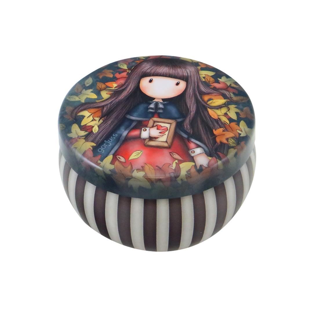 Cutie metalica rotunda mica Gorjuss Autumn Leaves - Nitzi.ro