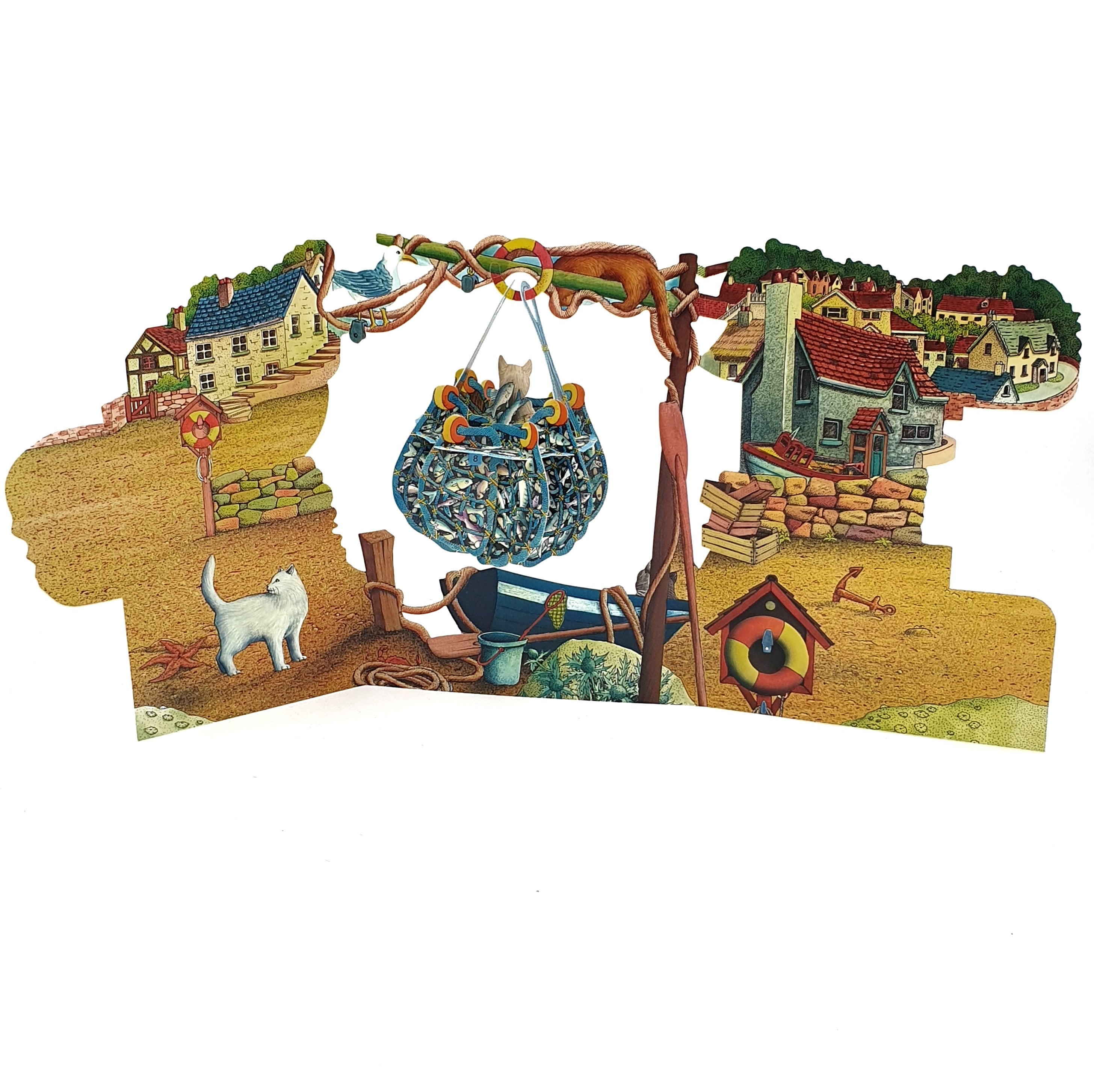 Felicitare 3D Swing Cards - Pisici in navod
