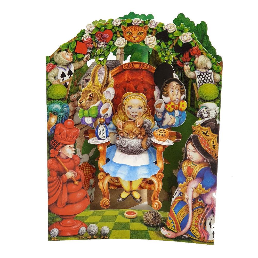 Felicitare 3D Swing Cards - Alice in tara minunilor