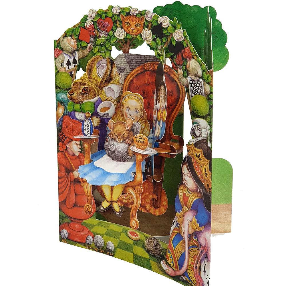 Felicitare 3D Swing Cards - Alice in tara minunilor
