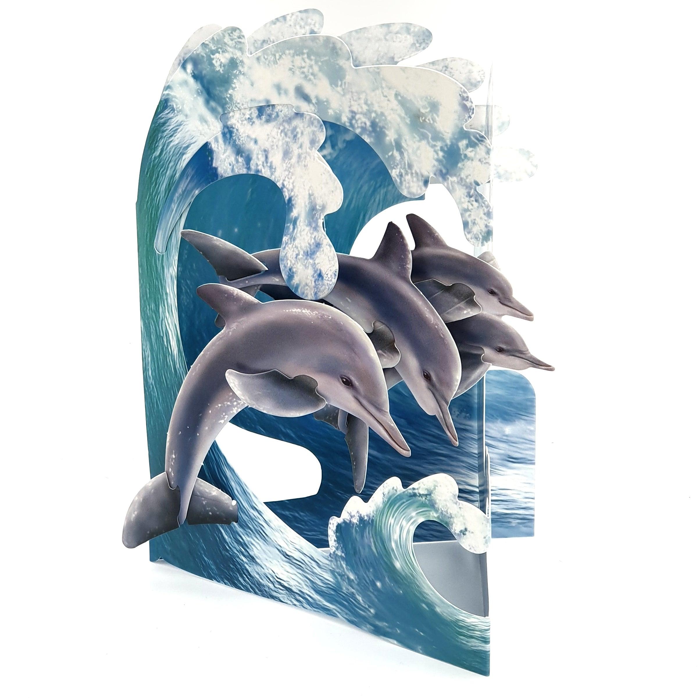 Felicitare 3D Swing Cards - Delfini - Nitzi.ro