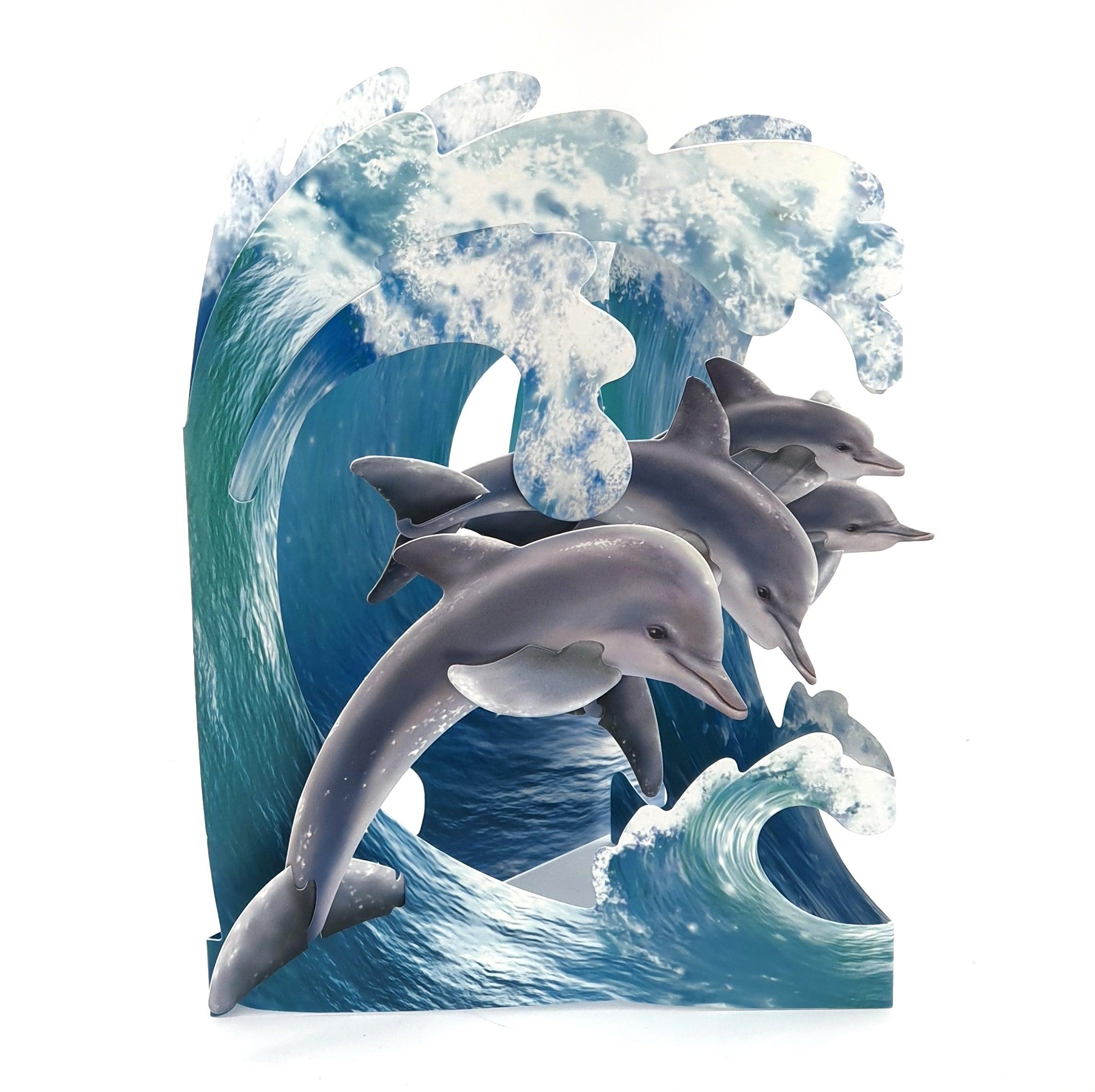 Felicitare 3D Swing Cards - Delfini - Nitzi.ro
