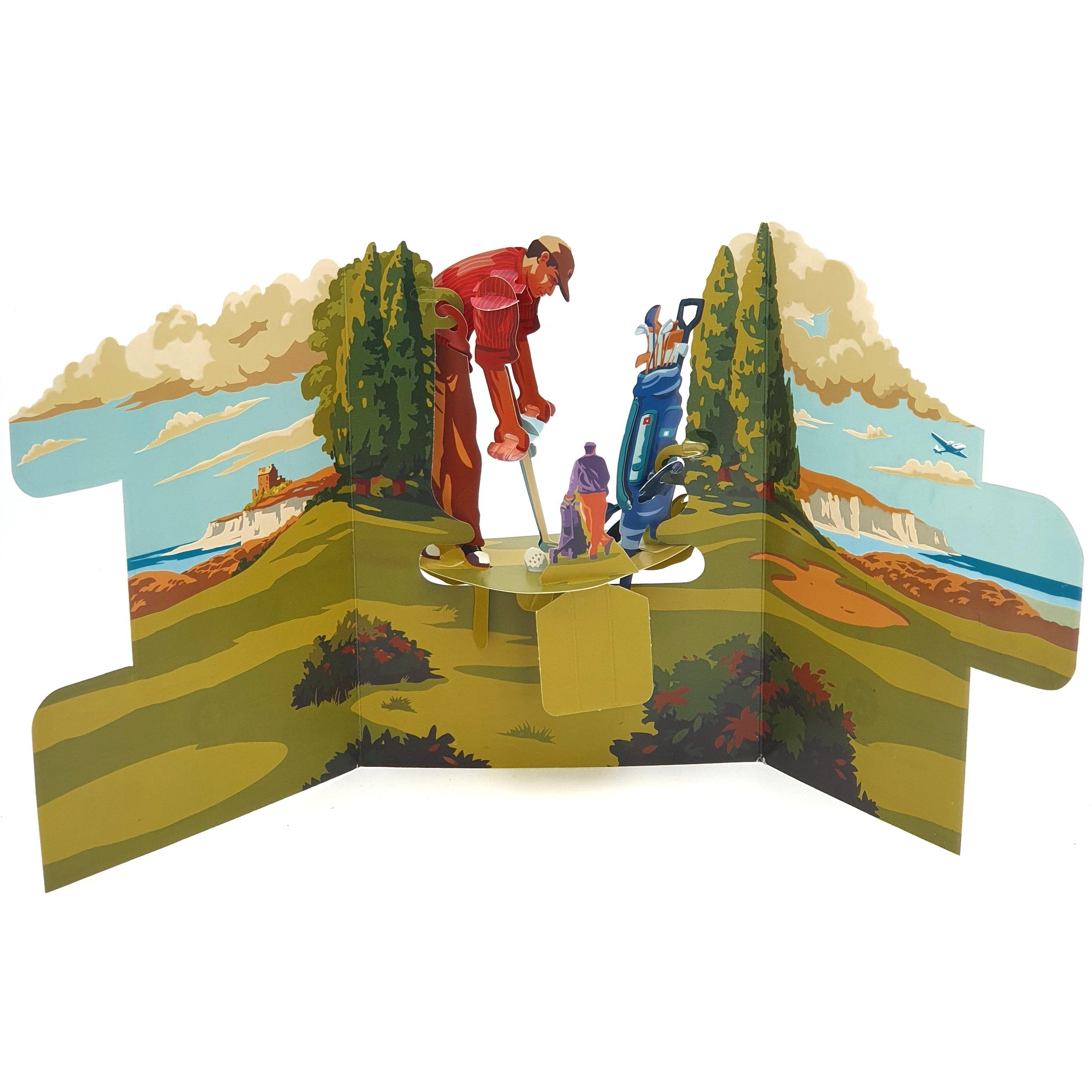 Felicitare 3D Swing Cards - Golf - Nitzi.ro