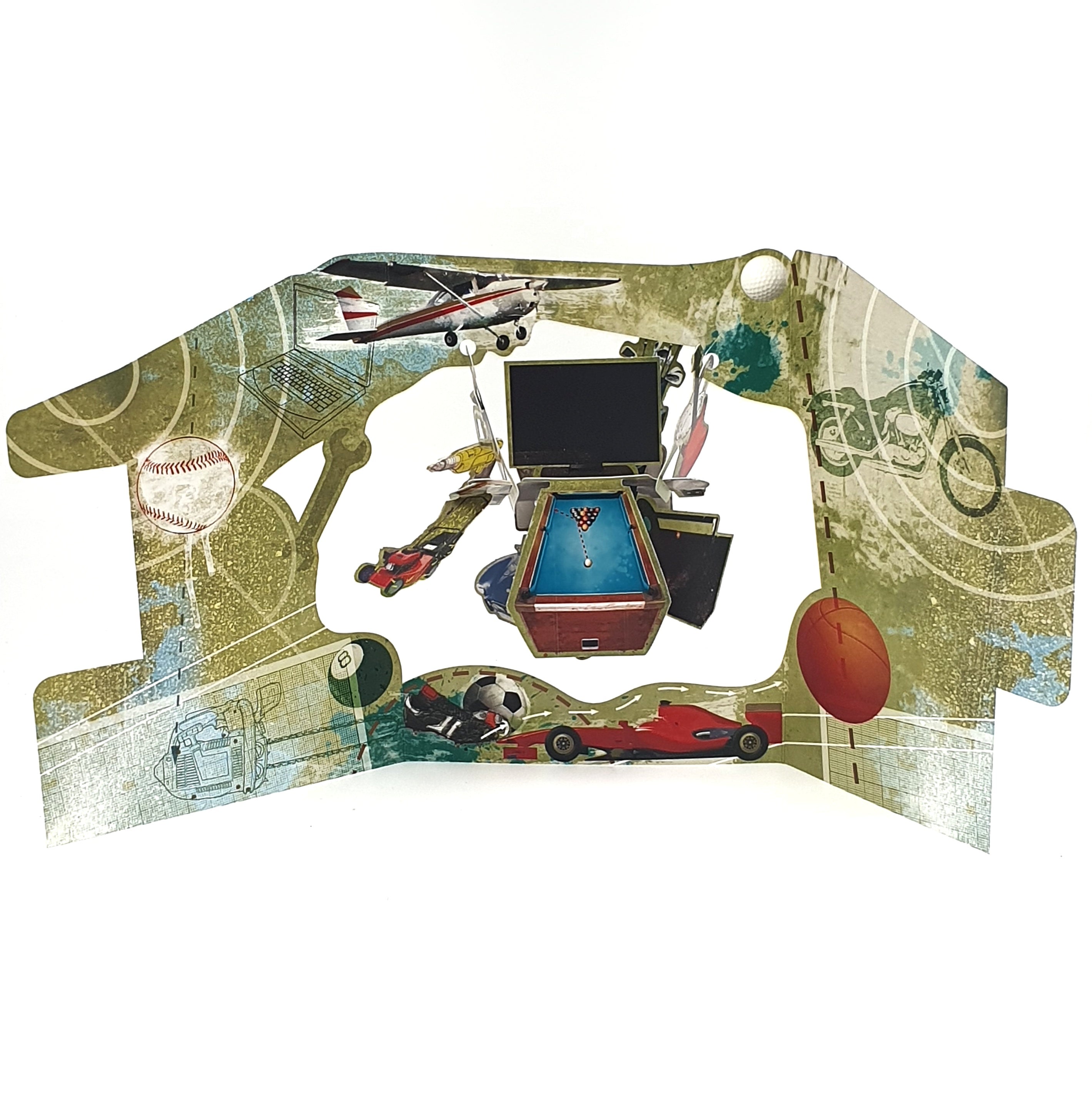 Felicitare 3D Swing Cards - Visul oricarui barbat