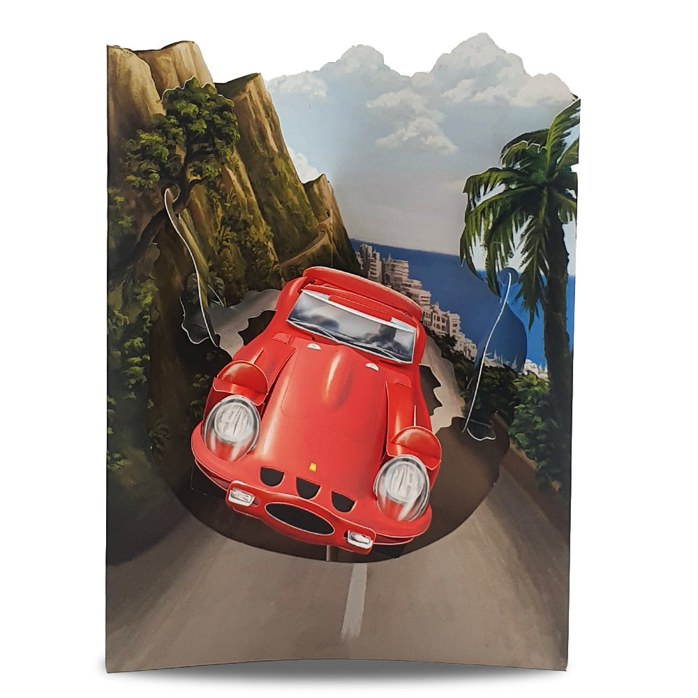 Felicitare 3D Swing Cards - Masina rosie