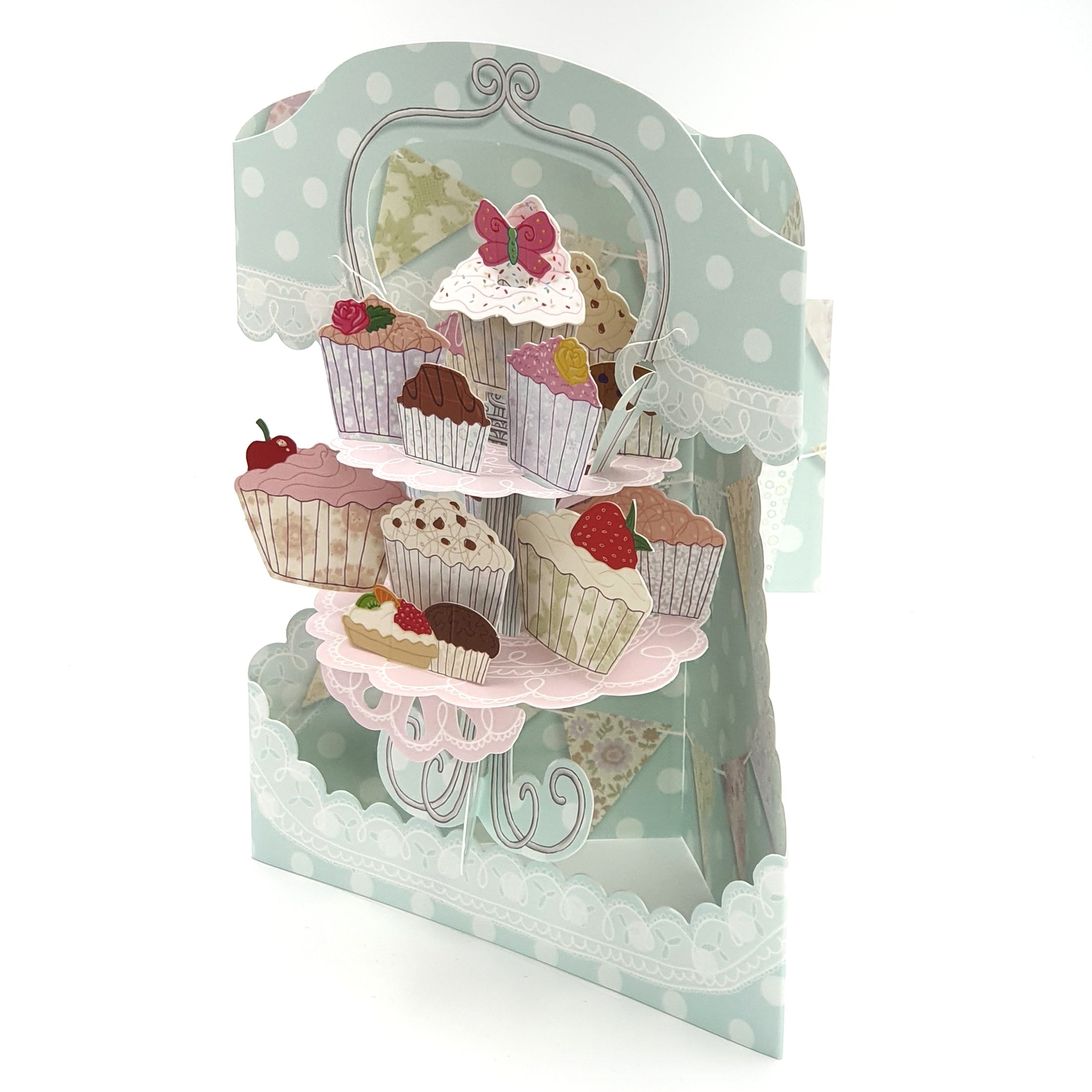 Felicitare aniversara 3D Swing Cards - Prajituri