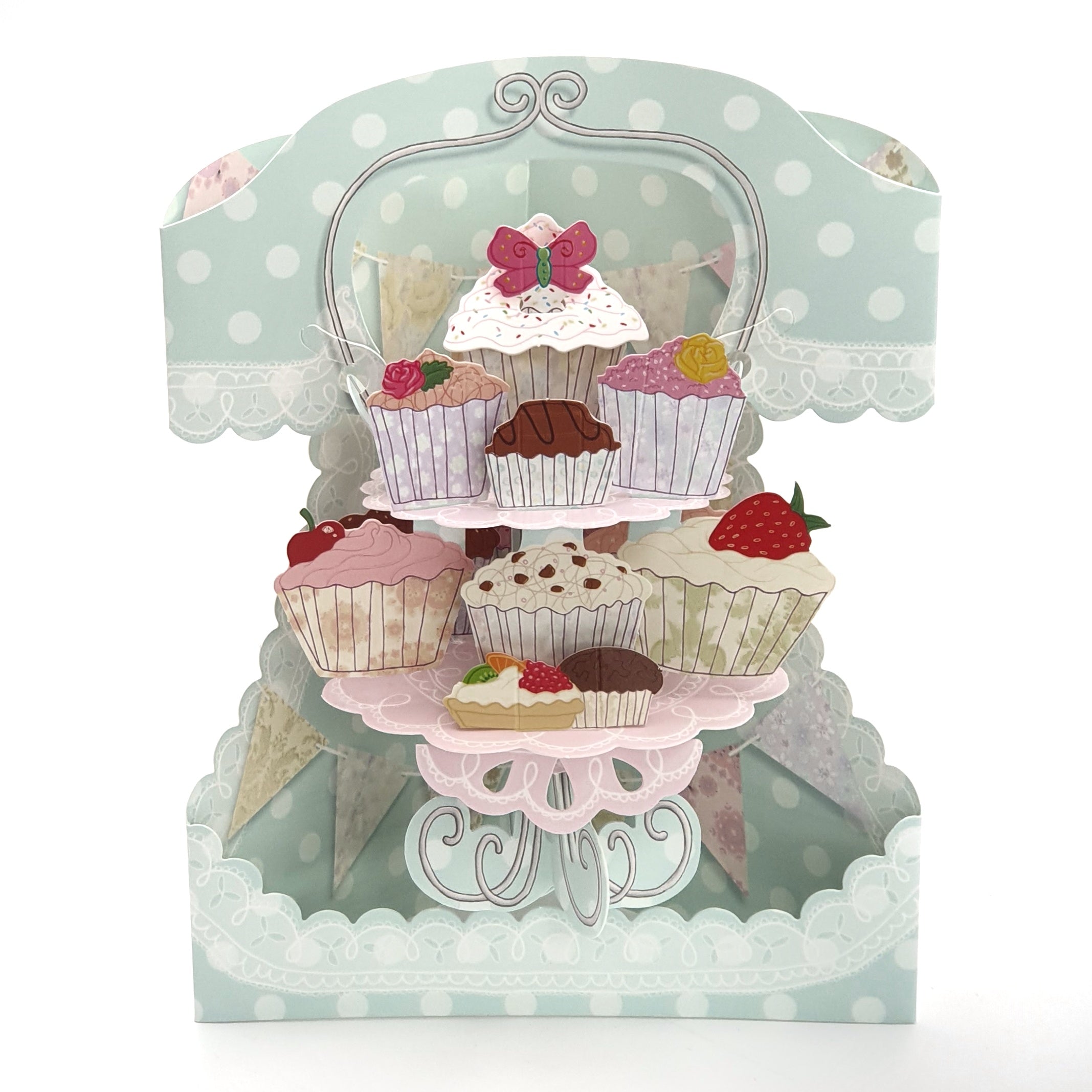 Felicitare aniversara 3D Swing Cards - Prajituri