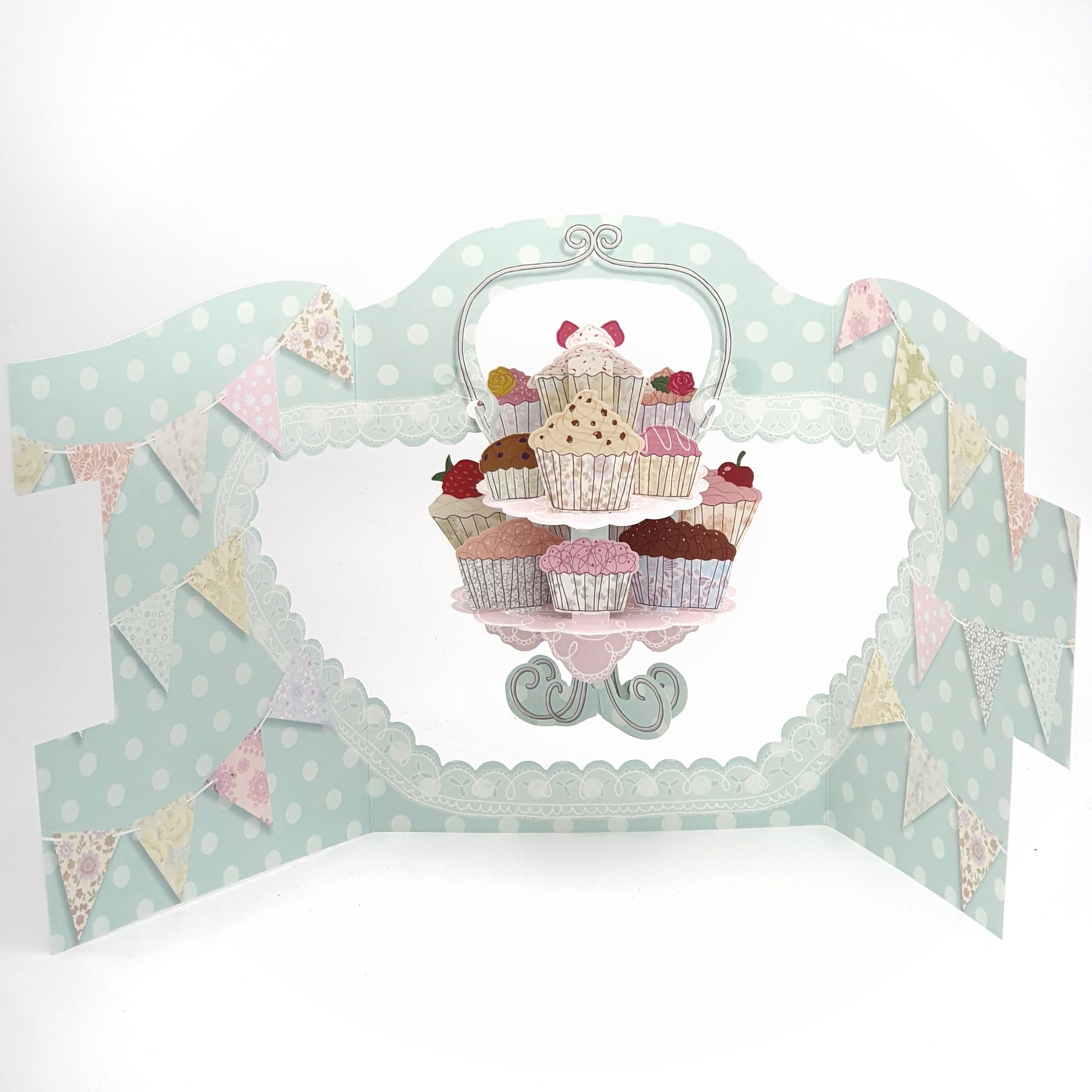 Felicitare aniversara 3D Swing Cards - Prajituri