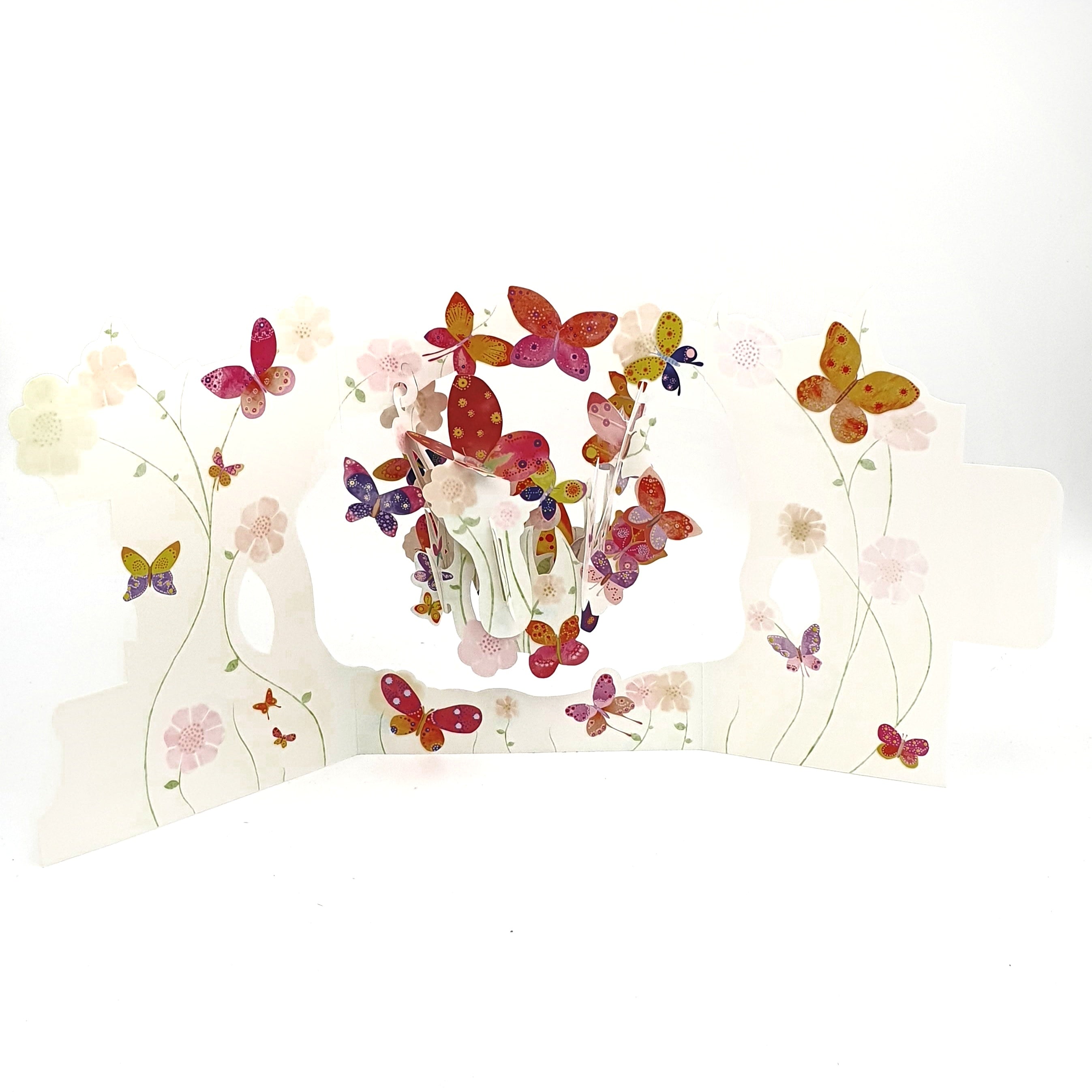 Felicitare 3D Swing Cards Fluturi