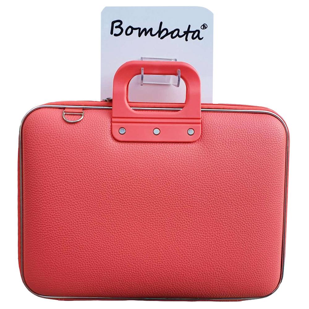 Geanta lux business laptop 17 Bombata Maxi Classic-Coral - Nitzi.ro