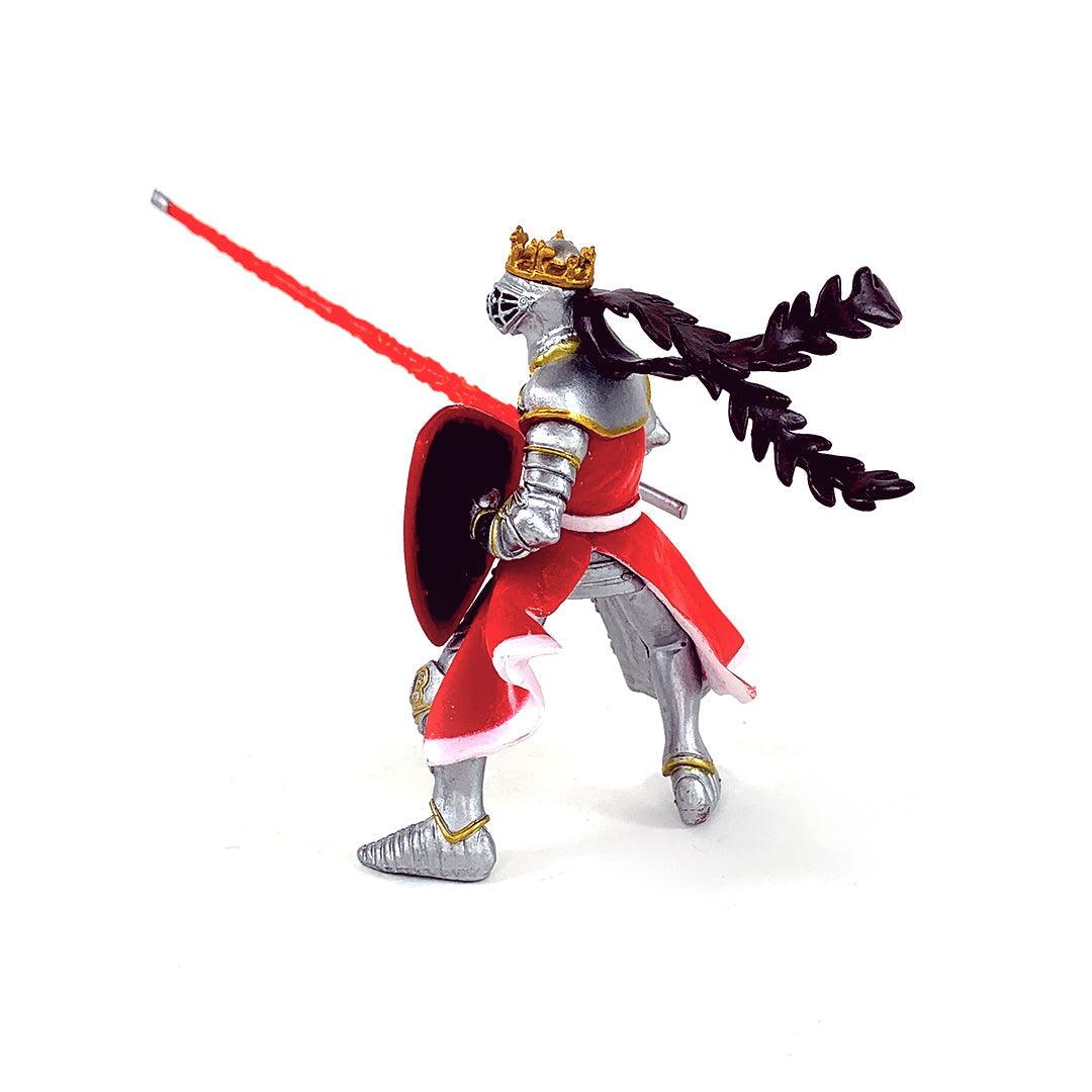 Figurina Rege cu blazon dragon (rosu)