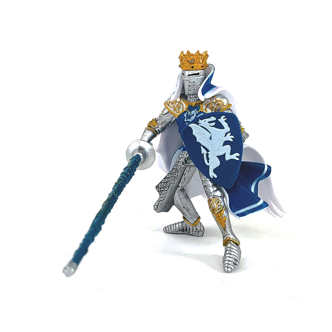 Figurina Papo Rege cu blazon dragon (albastru)