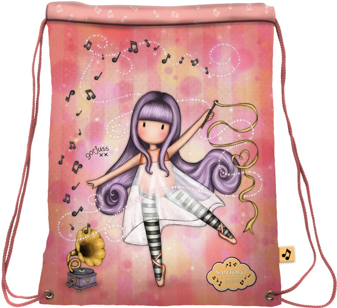 Saculet cu snur Gorjuss Melodies Little Dancer
