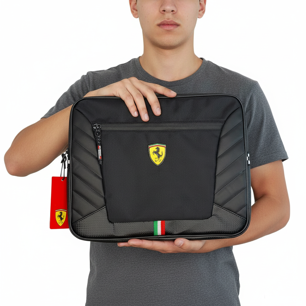 Husă laptop neagra Ferrari, produs original