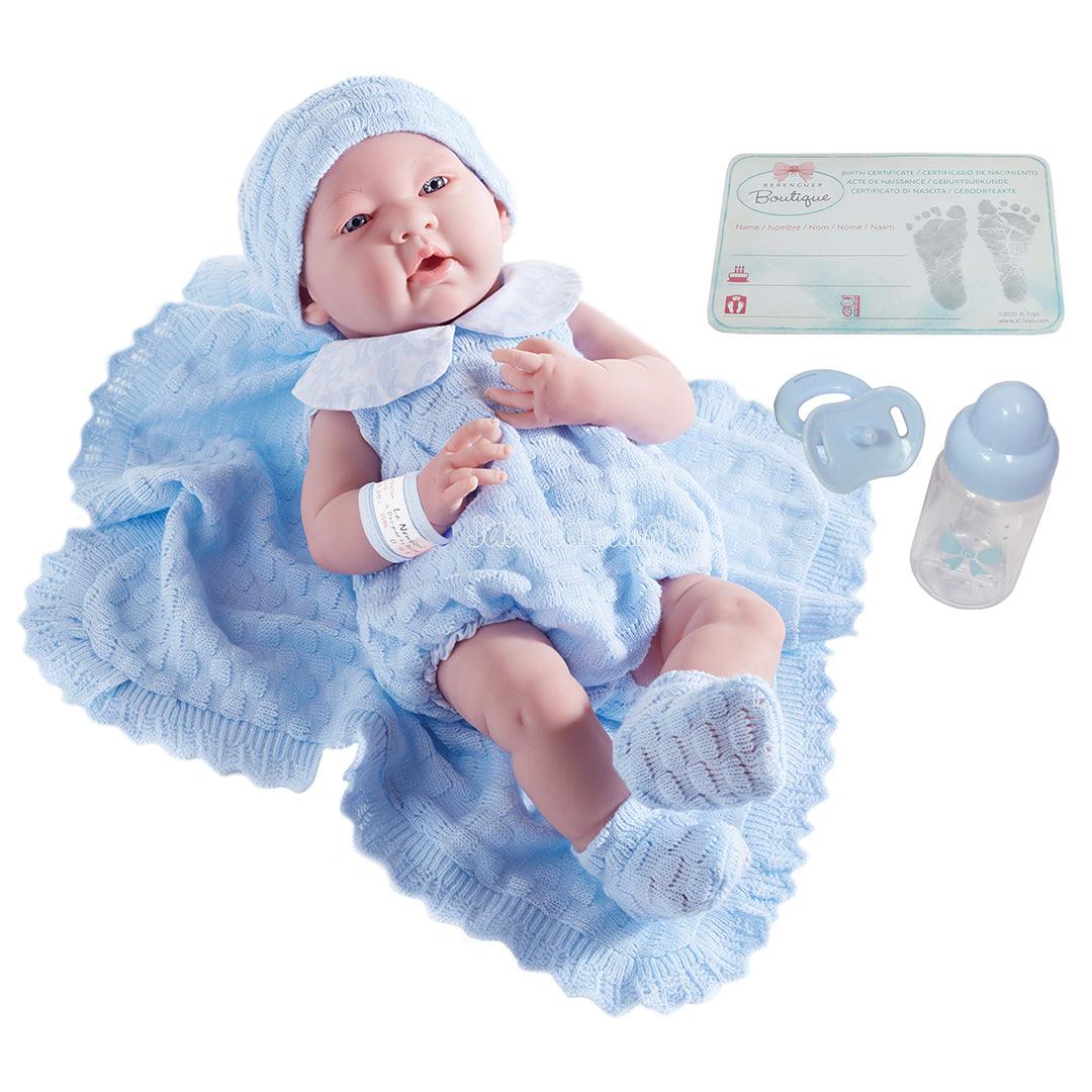 Jucarie bebe nou-nascut baiat 38cm cu trusou - Nitzi.ro