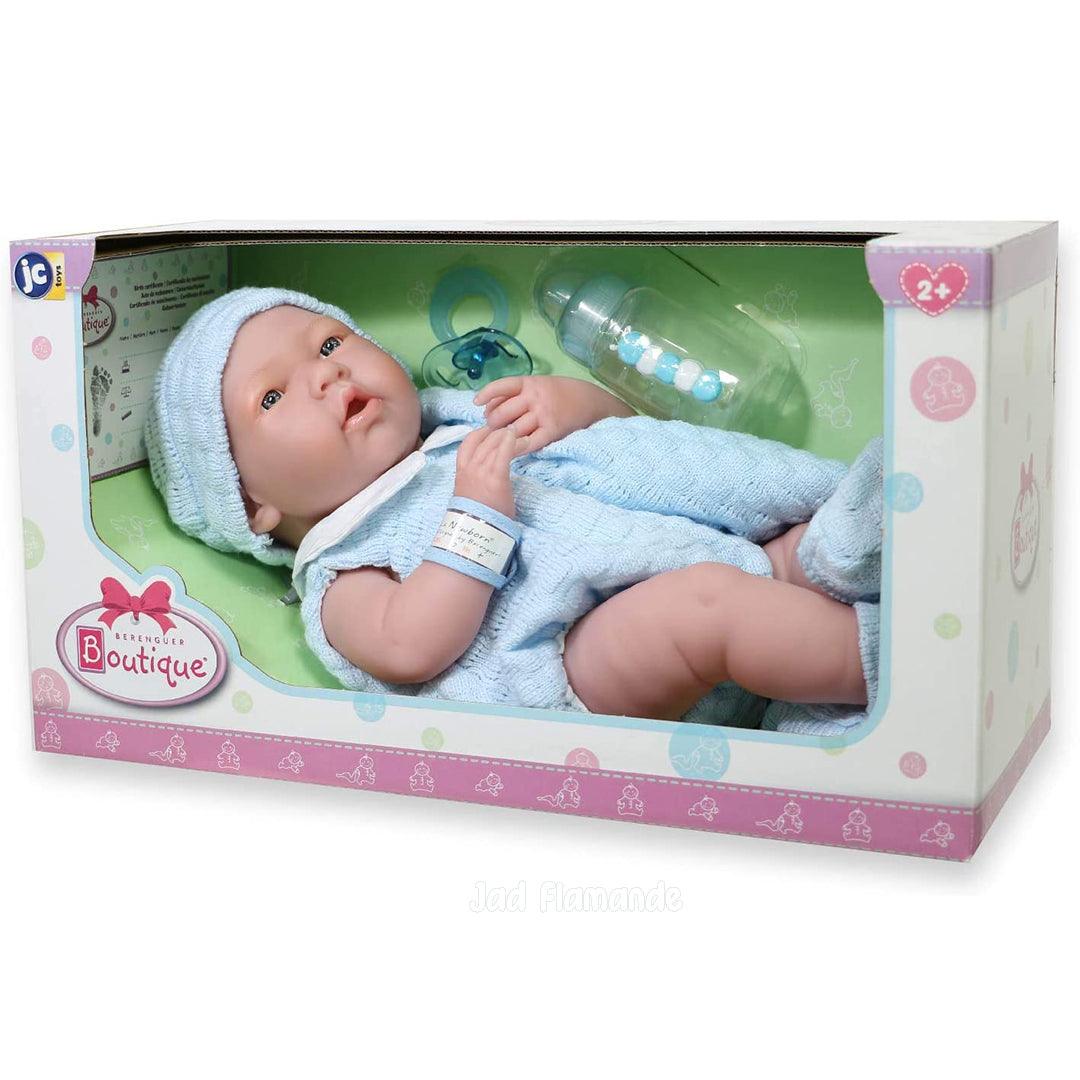 Jucarie bebe nou-nascut baiat 38cm cu trusou - Nitzi.ro