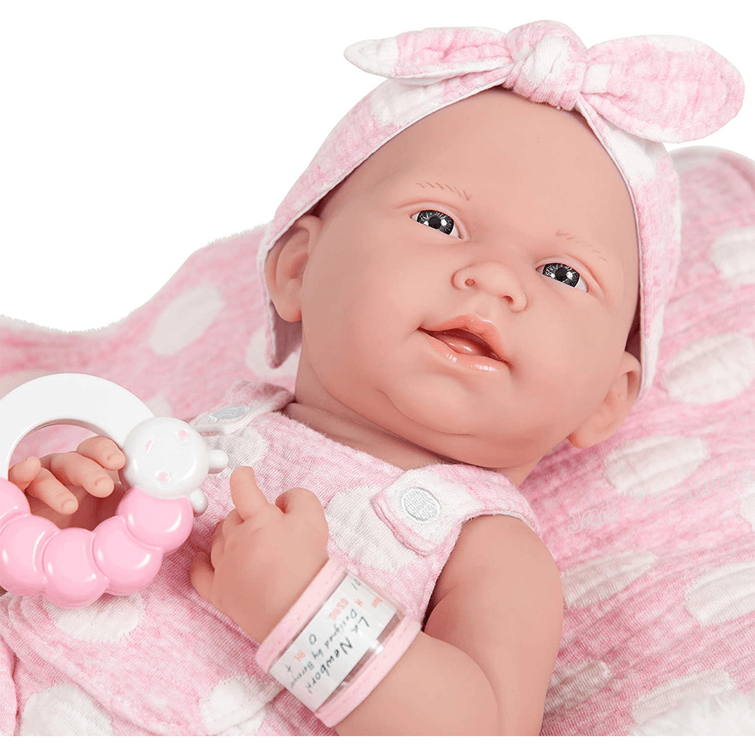 Papusa Bebe cu bentita si dinozaur roz - Nitzi.ro