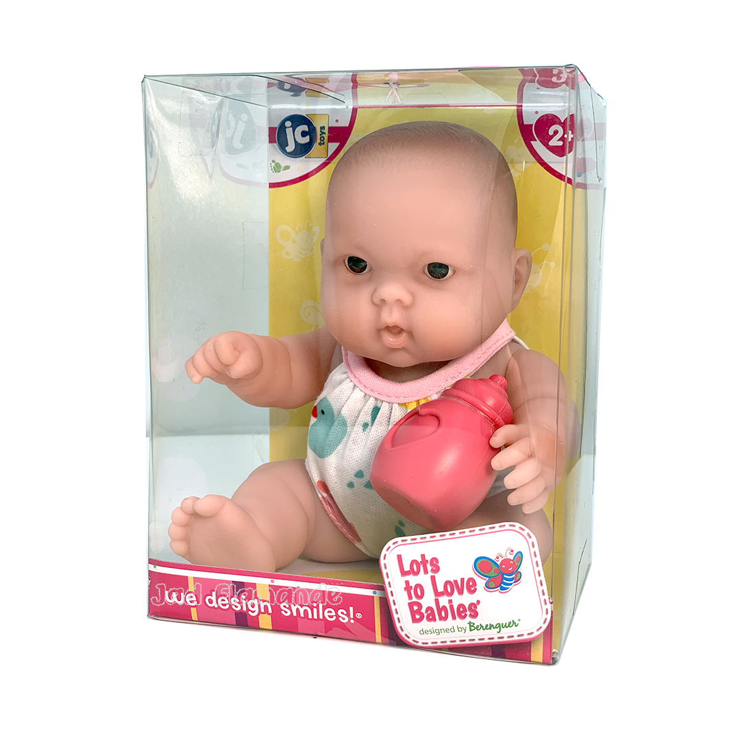 Papusa Bebe expresiv cu biberon 16cm - Nitzi.ro