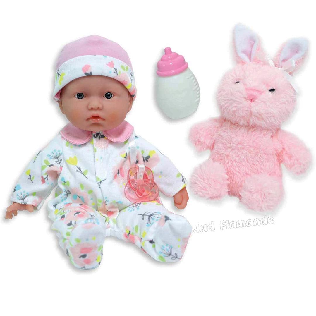 Set papusa bebelus 28 cm cu iepuras - Nitzi.ro