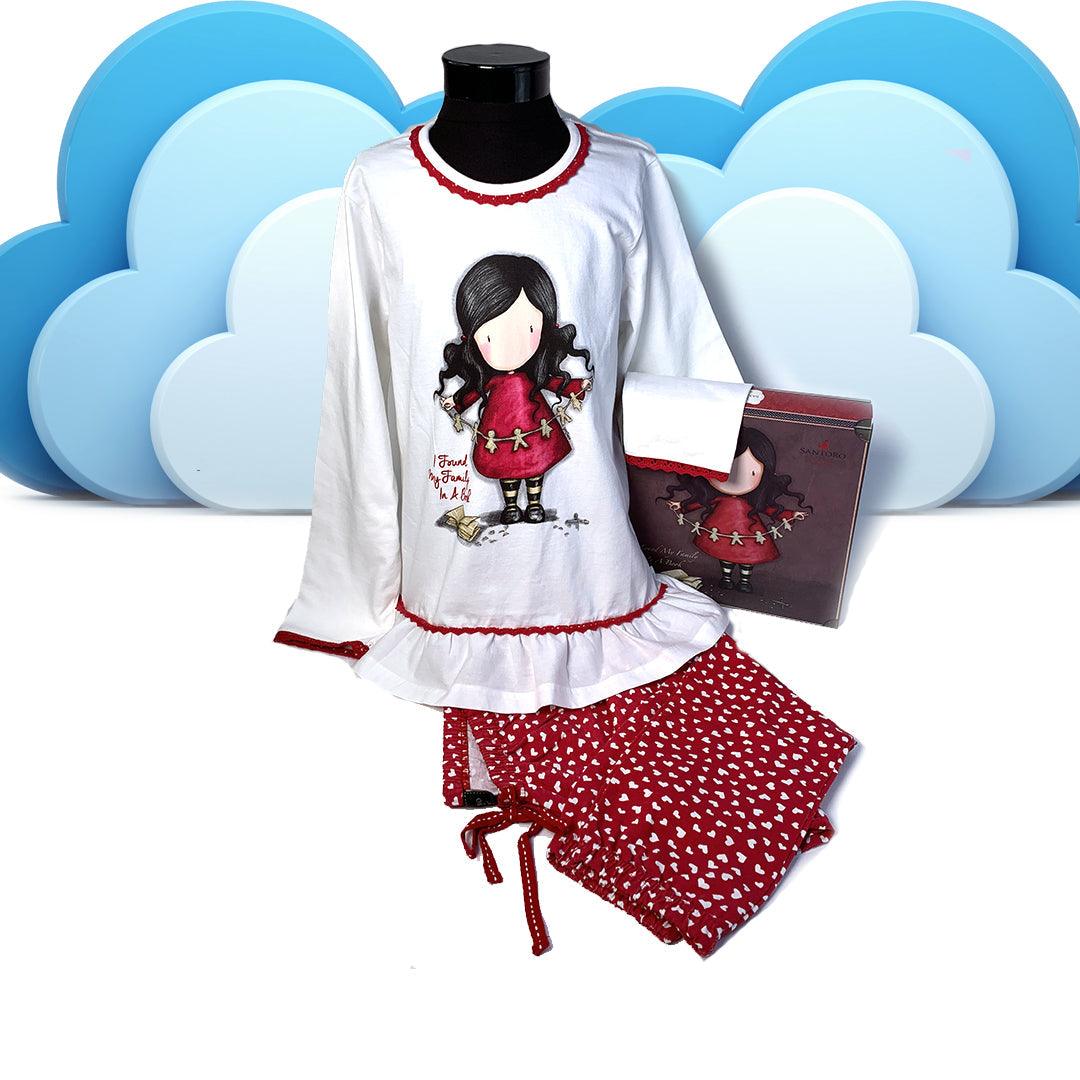 Pijama copii Gorjuss I found my family in a book - Nitzi.ro