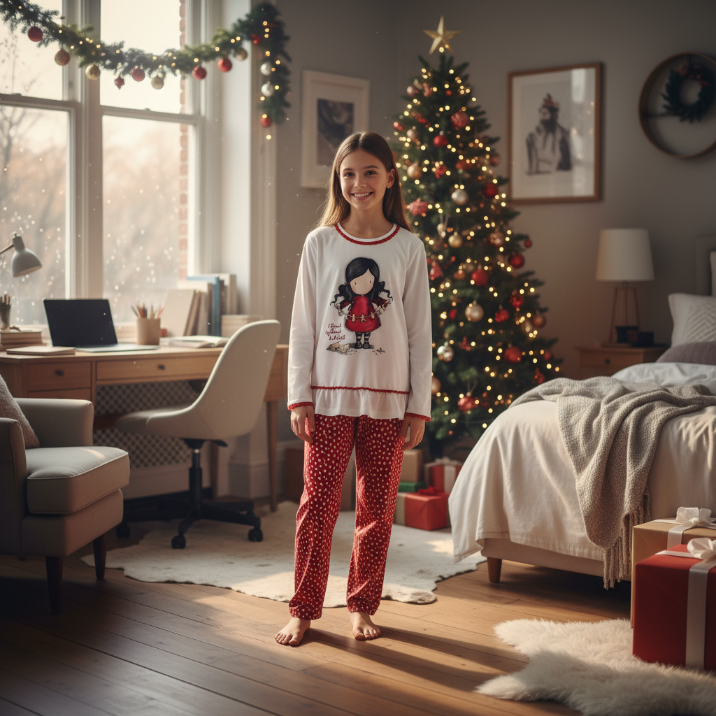 Pijama santoro gorjuss pentru fete 10 ani Family in a book