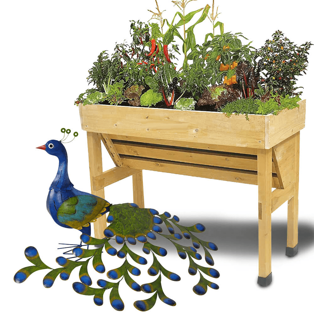 Decoratiune gradina Paun cu coada 93 cm - Nitzi.ro